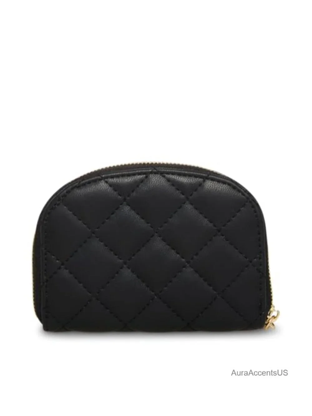 Dome Zipper Pouch with Detachable Chain Strap and Card Slots